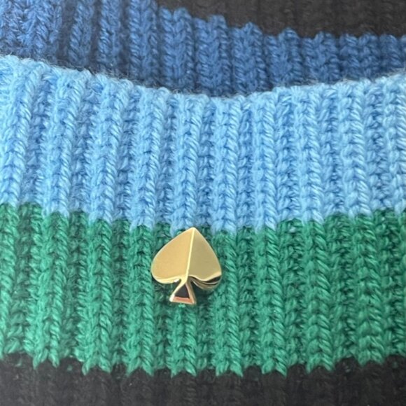 Kate Spade | Wool Striped Multicolor Winter Beanie Hat - Picture 4 of 7